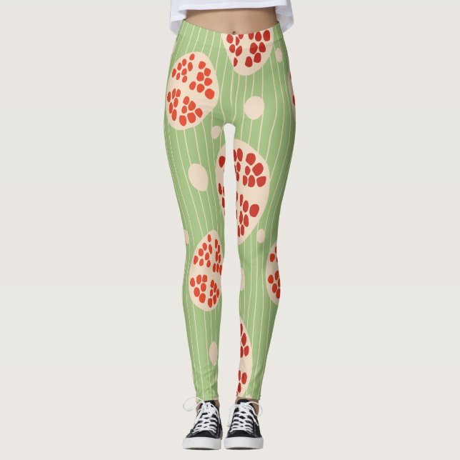 Leggings grenade fruit bordeaux vert entraînement athlétiqu