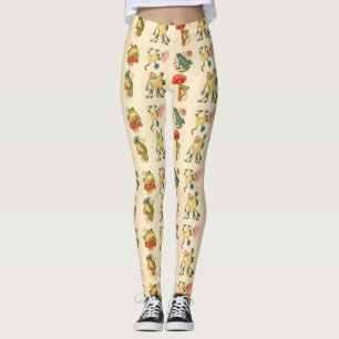 Leggings Grenouille aux champignons Cottagecore style Motif