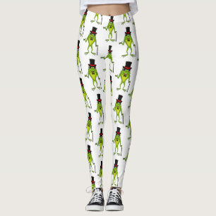 Leggings Grenouille drôle avec chapeau haut de forme dessin