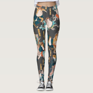 Leggings Grenouille japonaise ukiyo-e Froggies
