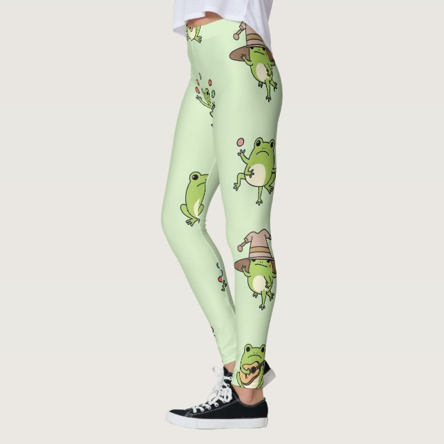 Leggings Grenouilles drôles en action (Gauche)