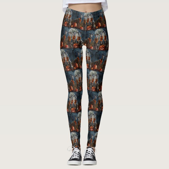 Leggings Greyhound Halloween Épouvantable (Devant)
