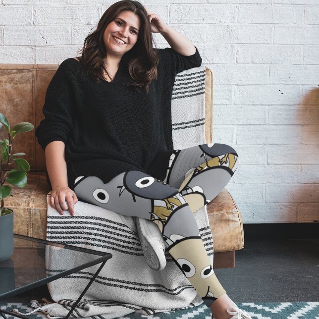 Leggings gribouiller les mignon monstres (Créateur téléchargé)