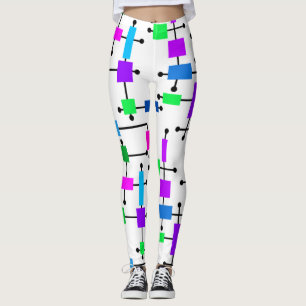 Leggings Grille de couleurs cool