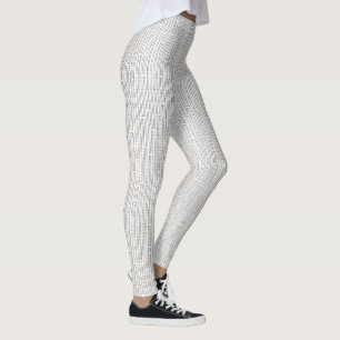 Leggings Grille industrielle noir et blanc moderne géométri