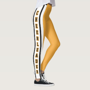 Leggings Grille Jersey Gold, White & Black Sport - DO-IT-YO