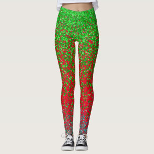 Leggings Grille verte 2 côtés 01.b Rouge BG