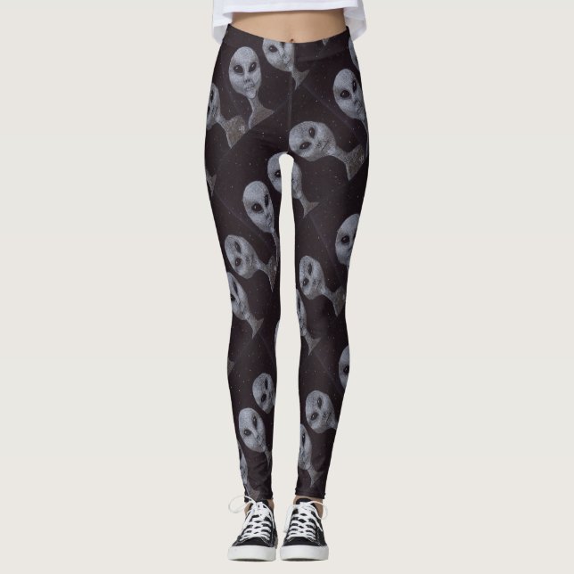 Leggings Gris Alien (Devant)