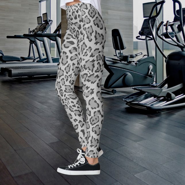 Leggings Gris et noir Cheetah Print (Créateur téléchargé)