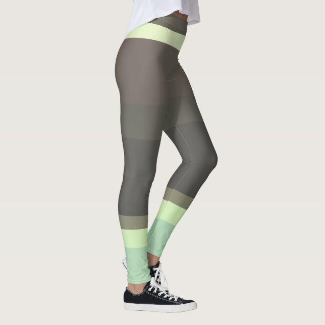 Leggings Gris et vert Abstrait (Droite)