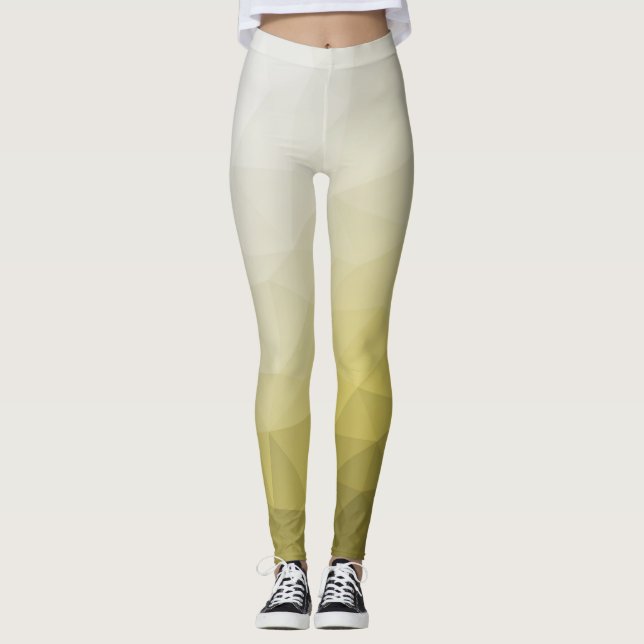 Leggings Gris jaune ombre Mesh cool élégant Motif (Devant)
