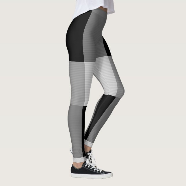 Leggings Gris & Noir Art Design (Droite)