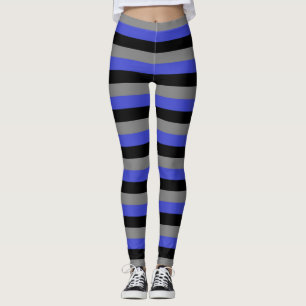 Leggings Gris noirs, gris fusain et bleus