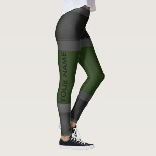 Leggings Gris Personnaliser les légendes Couleur personnal