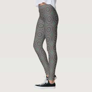 Leggings Gris sur les cercles gris Motif