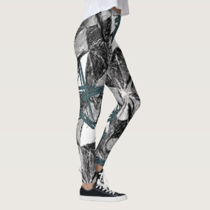 leggings gris vert noir long adolescent