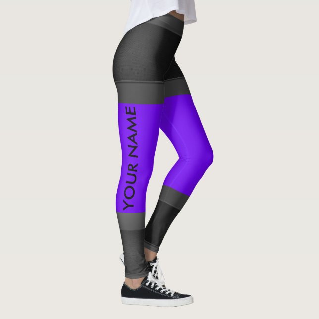 Leggings Gris violet avec texte Changer la couleur Jog fémi (Droite)
