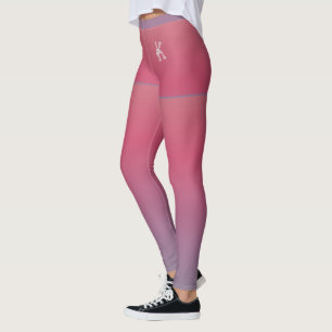 Leggings Gris violet dégradé rose, Shorts, Monogramme per