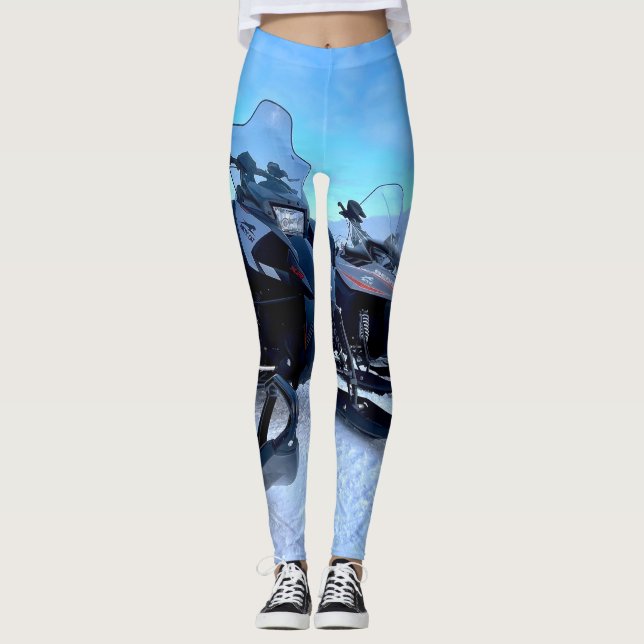 Leggings Groenland Snowmobile Arctic Adventure Imprimer com (Devant)