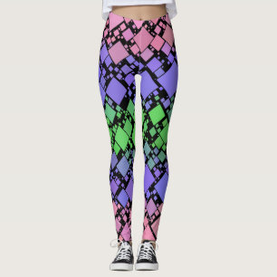 Leggings Groovy Boho Rétro Mod Géométrique Fierté Trigender