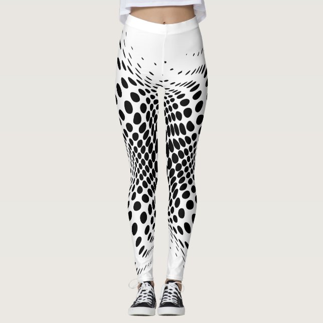 Leggings Gros demi-ton Abstrait Thunder-Cove du cercle X (Devant)