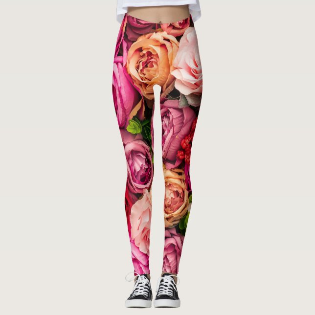 Leggings Gros hérissons Roses (Devant)