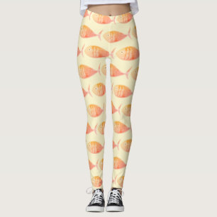 Leggings Groupe de poissons Saumons