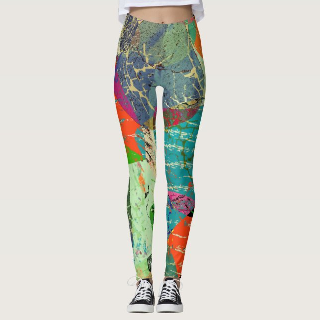 Leggings Grunge, abstrait (Devant)