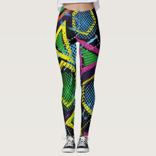 Leggings Grunge sport motif, design pour enfants.