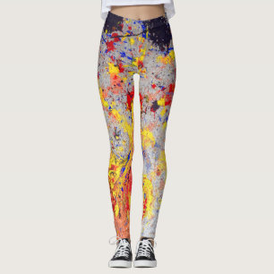 Leggings Grungy coloré artsch peinture splash