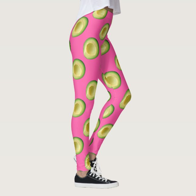 Leggings Guacamole vert Avocado rose (Droite)