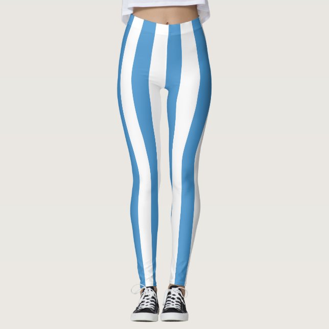 Leggings Guatémala Couleurs du Drapeau National Verticales (Devant)