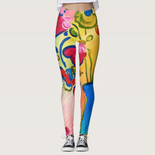 Leggings Guêtres abstraites colorées