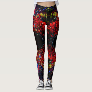 Leggings Guêtres abstraites de Cusrom d'esprit