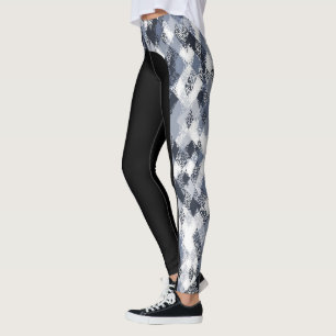 Leggings Guêtres abstraites de rayure de côté de motif de
