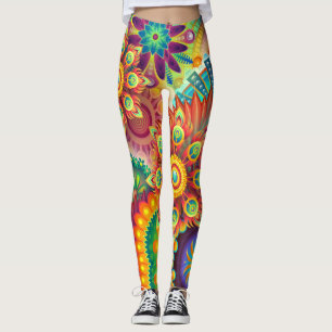 Leggings guêtres acides psychédéliques de yoga de gymnase