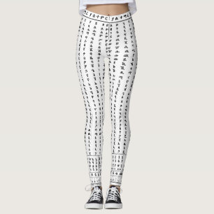 Leggings Guêtres amhariques éthiopiennes de Ge'ez Fidel