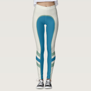 Leggings Guêtres apprivoisées par turquoise de bande