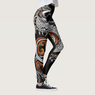 Leggings Guêtres asiatiques faites sur commande de dragon