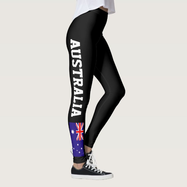 Leggings Guêtres australiennes de drapeau pour le yoga de (Droite)