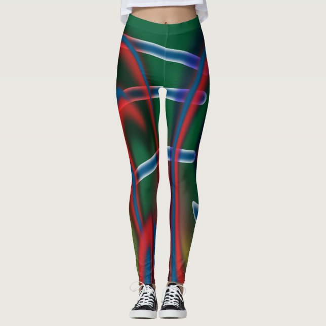 Leggings Guêtres avec l'art abstrait (Devant)