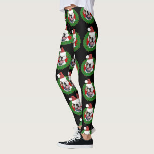 Leggings Guêtres blanches d'art de chien de boxeur de Noë
