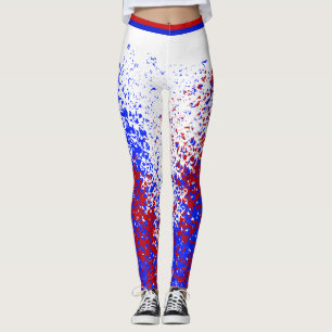 Leggings Guêtres BLANCHES et BLEUES ROUGES