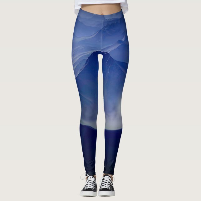Leggings Guêtres bleues de cratère (Devant)