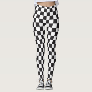Leggings Guêtres Checkered de style frais d'échiquier