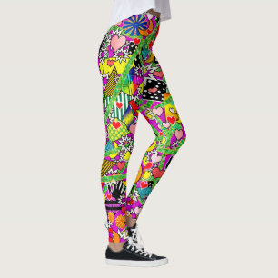 Leggings Guêtres colorées comiques d'amusement