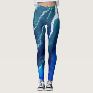 Leggings Guêtres d'abrégé sur marée d'océan