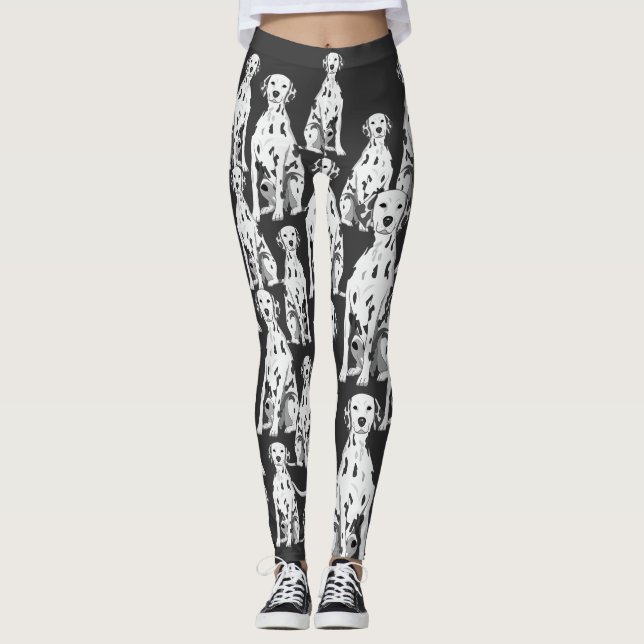Leggings Guêtres dalmatiennes de chien (Devant)