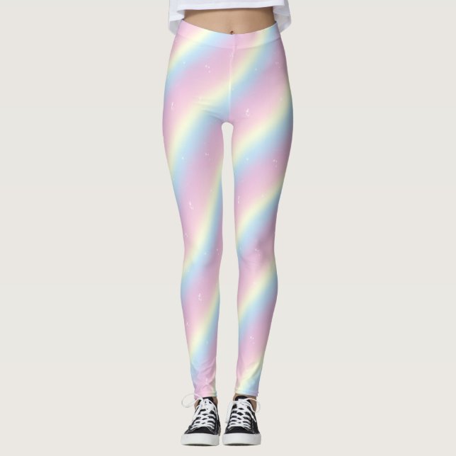Leggings Guêtres d'arc-en-ciel d'étincelle (Devant)