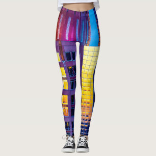 Leggings Guêtres d'architecture de coucher du soleil
